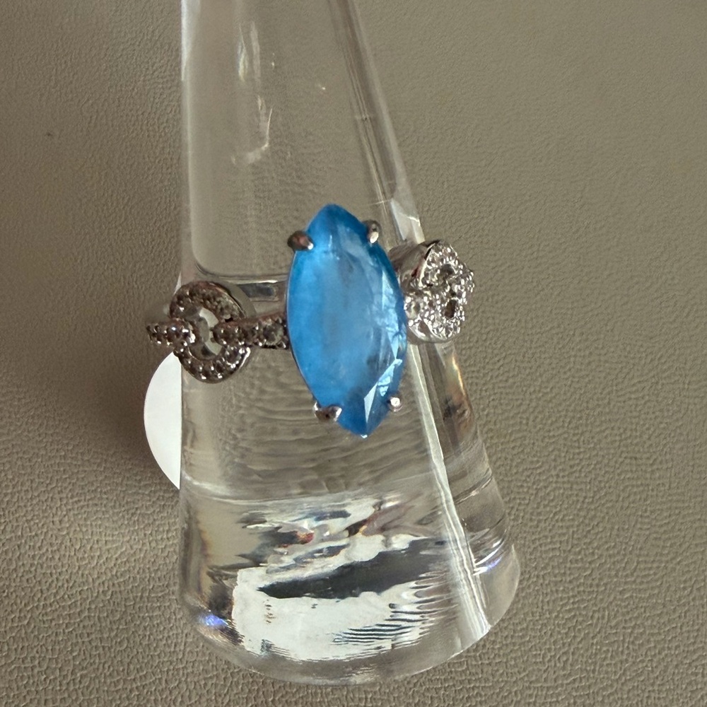Bomb Party OG “Marked For More” Ring | Size 9 | Ocean Blue Quartz | MSRP $126